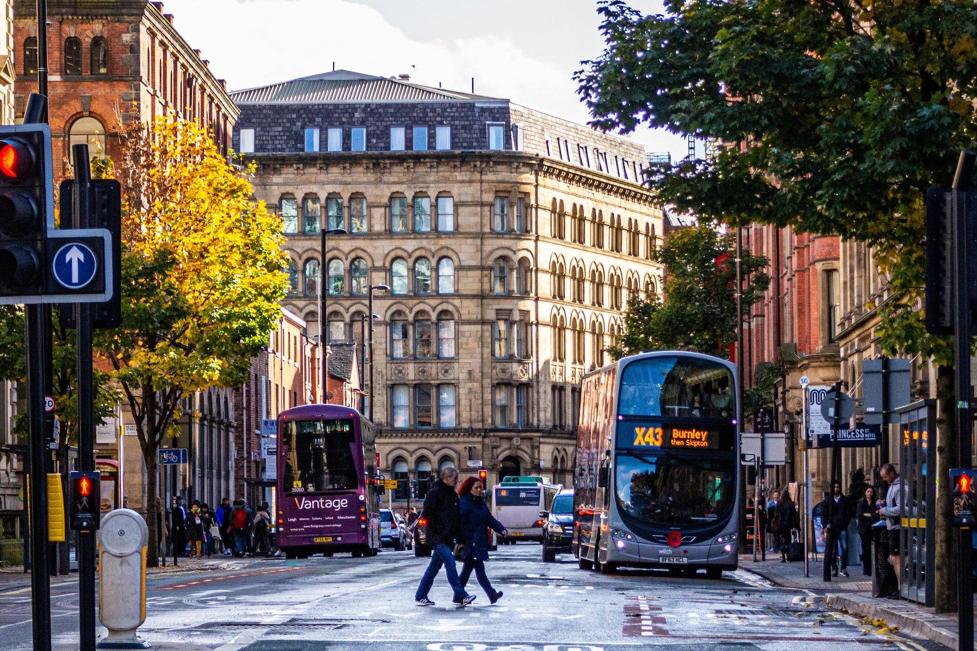 A view of a street in central Manchester showing how you can cut down commute times
