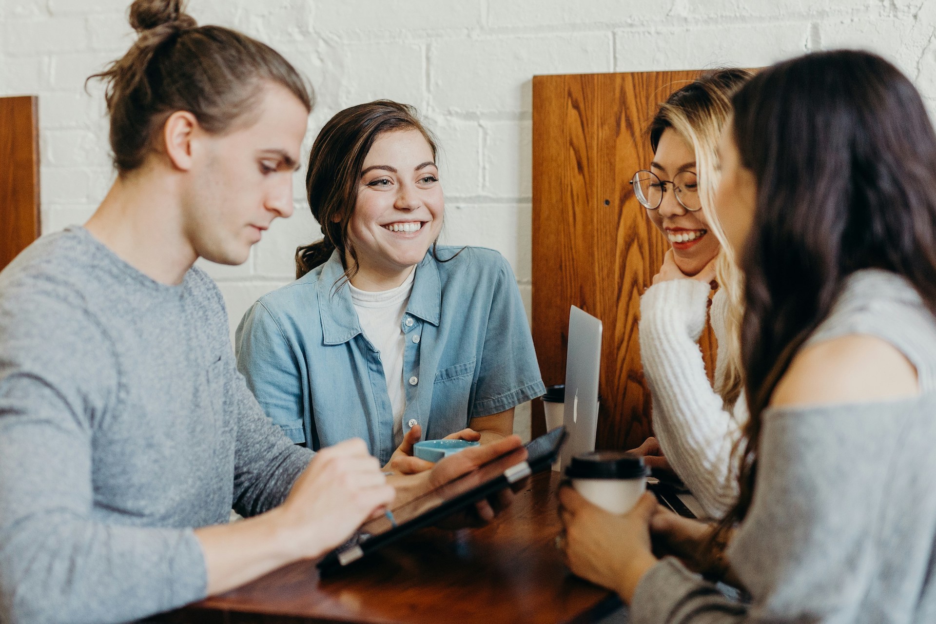 A group gathered to show what co-living is like, and show the benefits of co-living