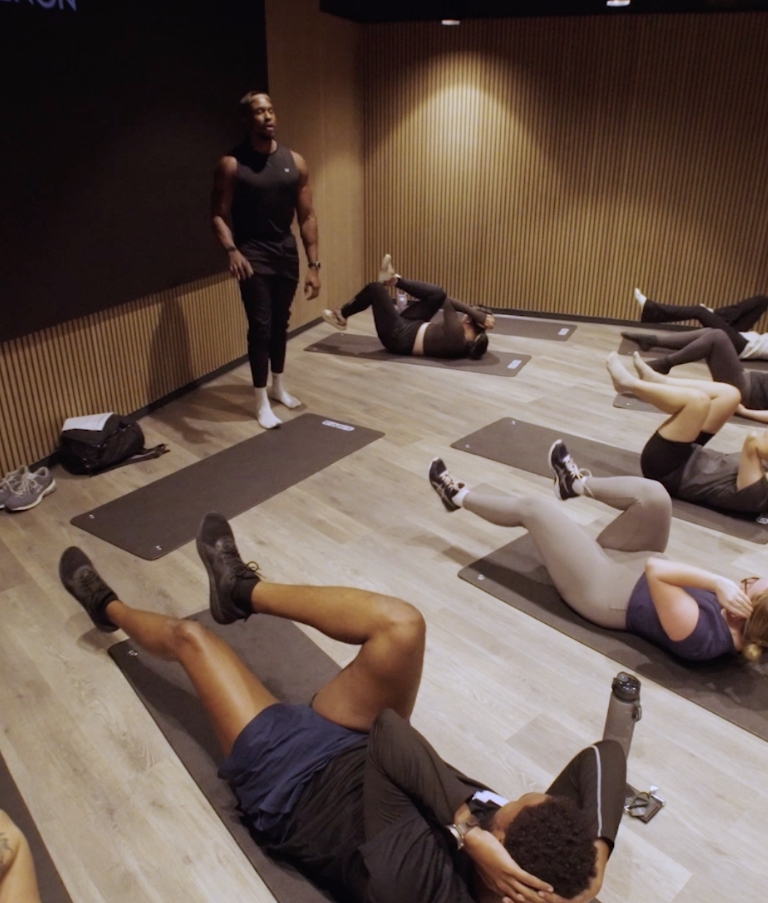 A fitness class at the Acer gym