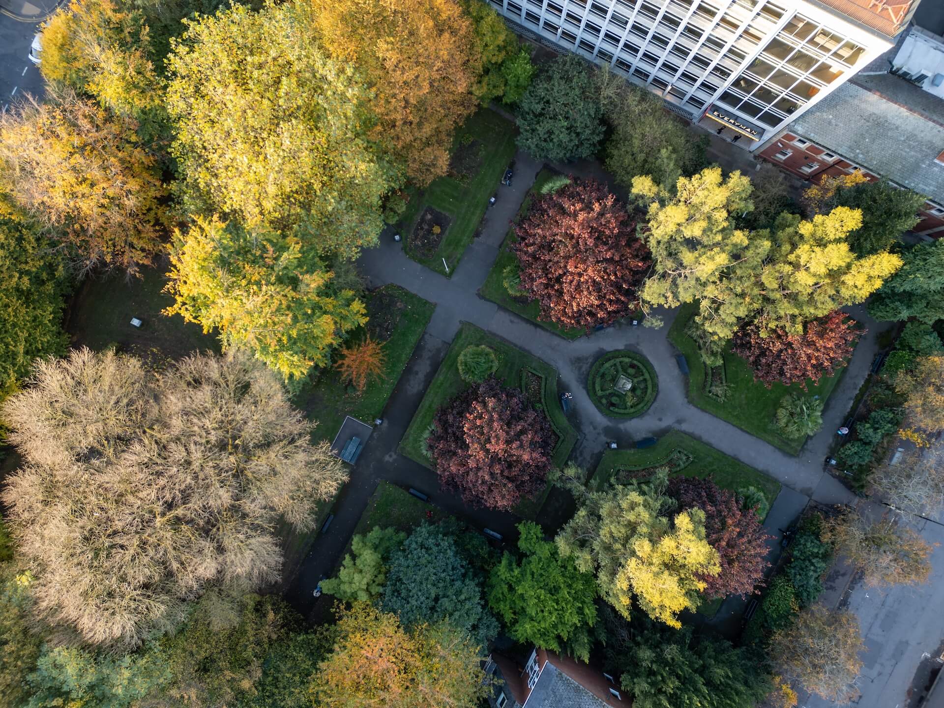 Aerial view of St Johns Gardens