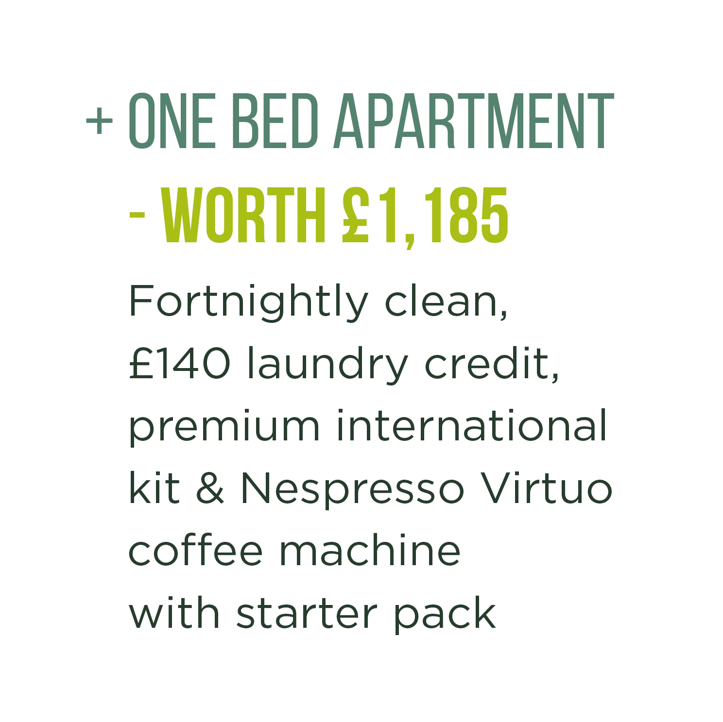 One bed apartment